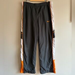 90s Nike Charcoal Grey and Orange Athletic Track Pants Unisex